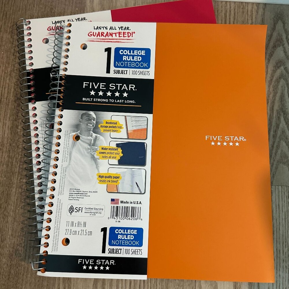 Five Star Notebooks
